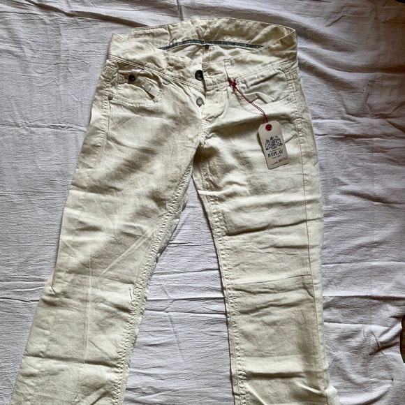Original Replay 100 % linen pants sz 28/34 - Picture 1 of 6
